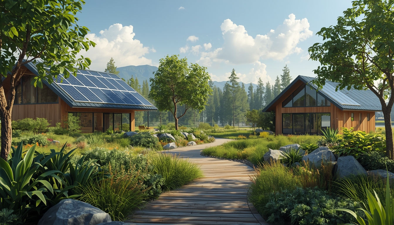 Eco-friendly landscape with native plants and sustainable features